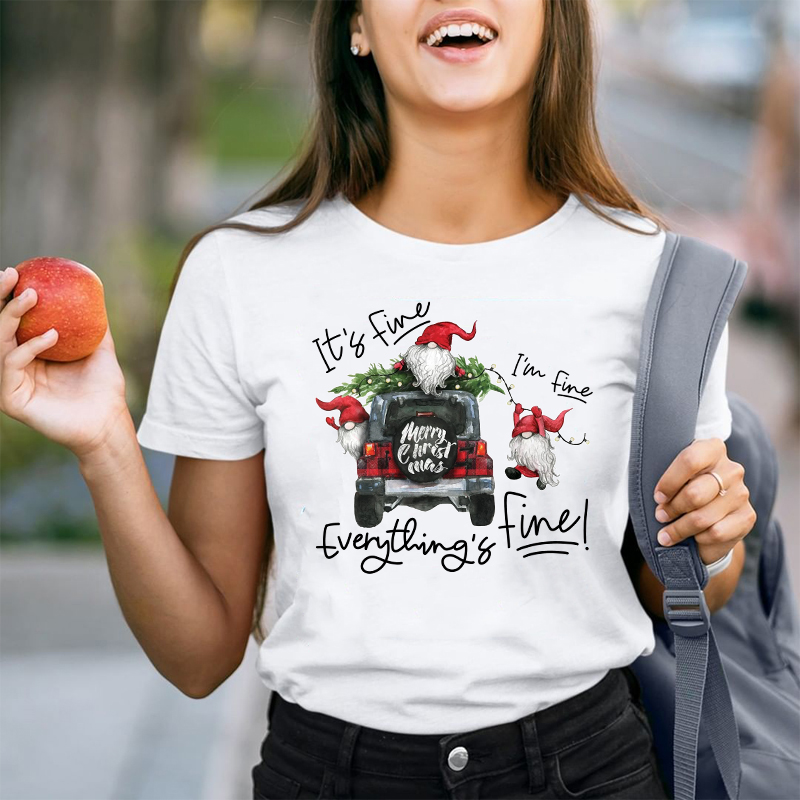 It's Fine I'm Fine Everything's Fine Teacher T-Shirt