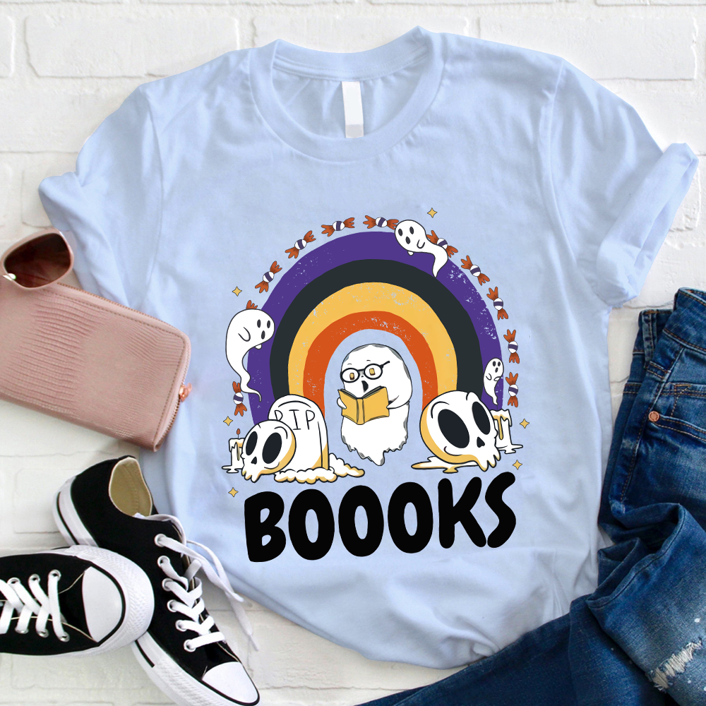 Booook Ghost Reading T-Shirt