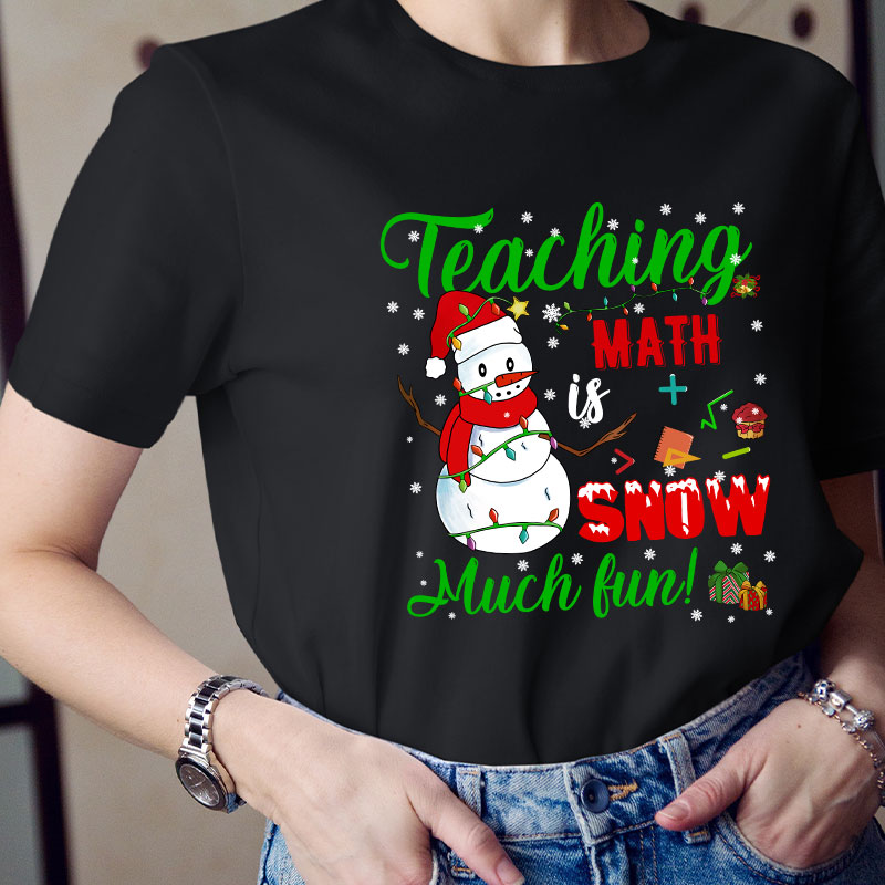 Teaching Math Is Snow Much Fun Teacher T-Shirt