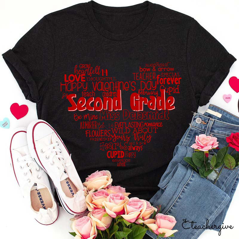Personalized Teacher's Valentine's Day Teacher T-Shirt