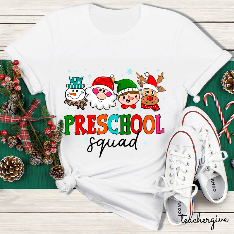 Personalized Christmas Crew Teacher T-Shirt