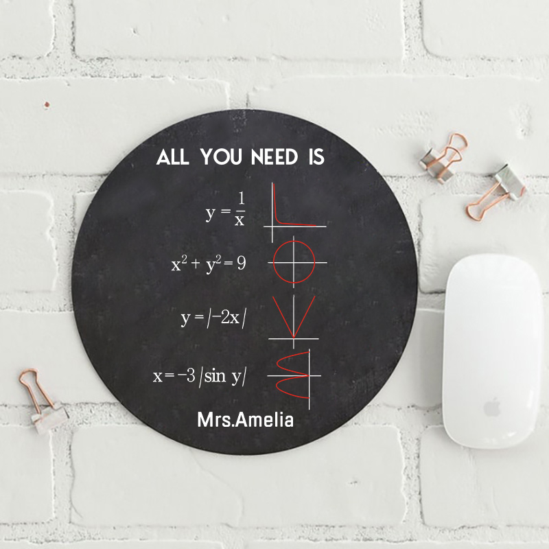 LatestPersonalized All You Need Is Love Round Mouse Pad for Sale-Teachersgram