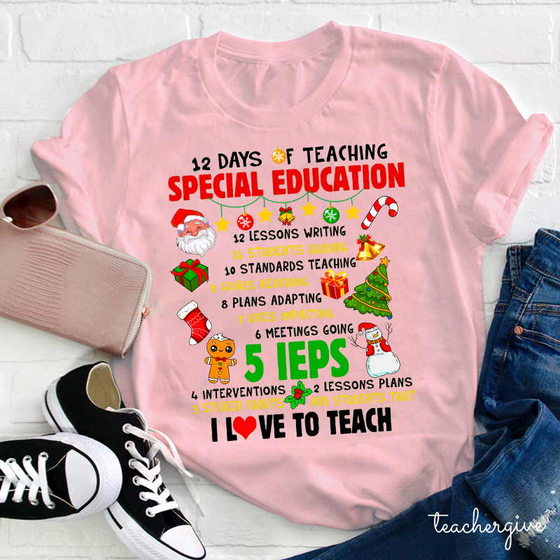 12 Days Of Teaching Special Education Teacher T-Shirt