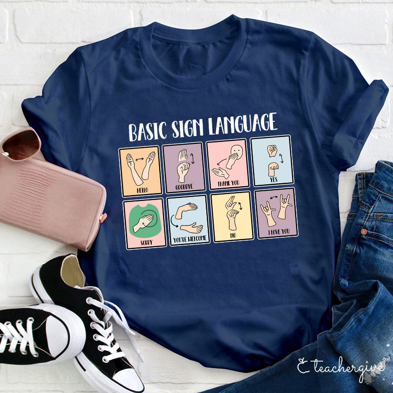 Basic Sign Language Teacher T-Shirt