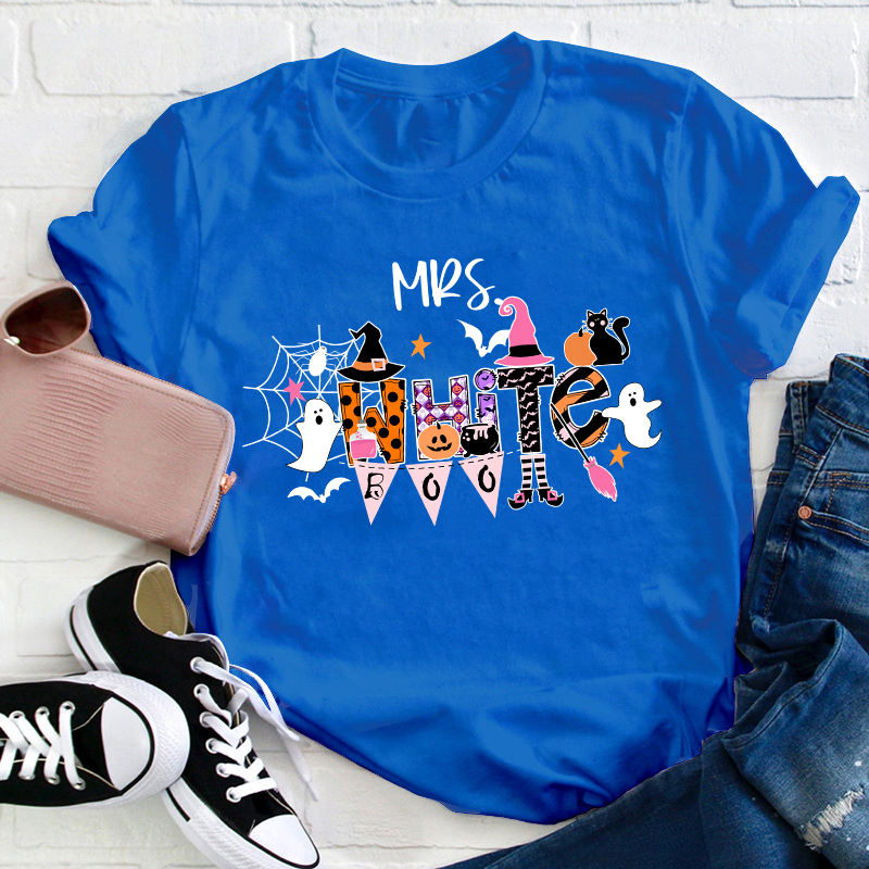 Personalized Name Happy Halloween Teacher T-Shirt