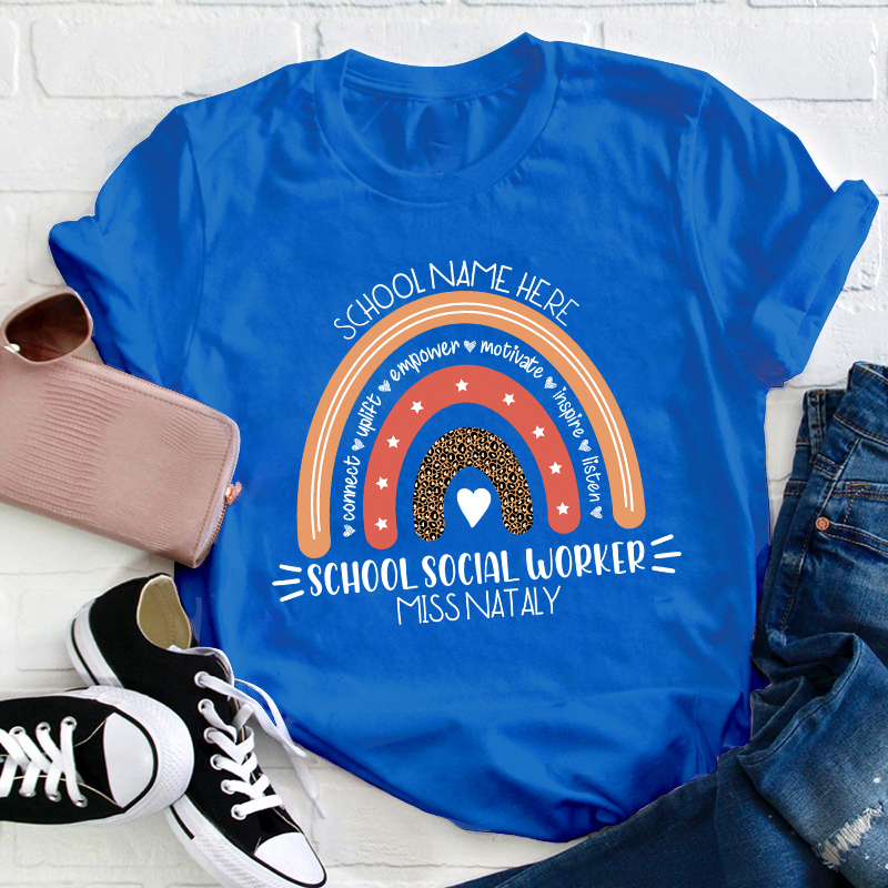 Personalized Connect Empower Motivate Teacher T-Shirt
