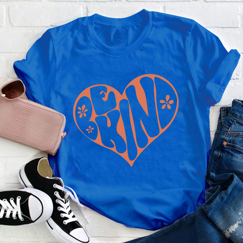 Be Kind Heart Teacher T-Shirt