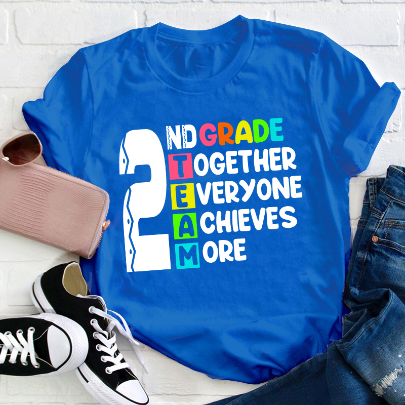 Personalized Grade Together Everyone Achieves More Teacher T-Shirt