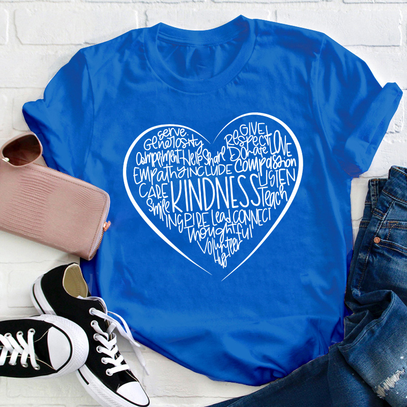 Kindness Teach Smile Teacher T-Shirt