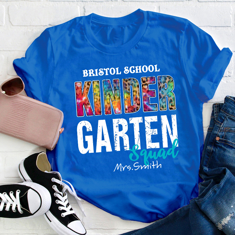 Personalized Grade And Name Squad Teacher T-Shirt