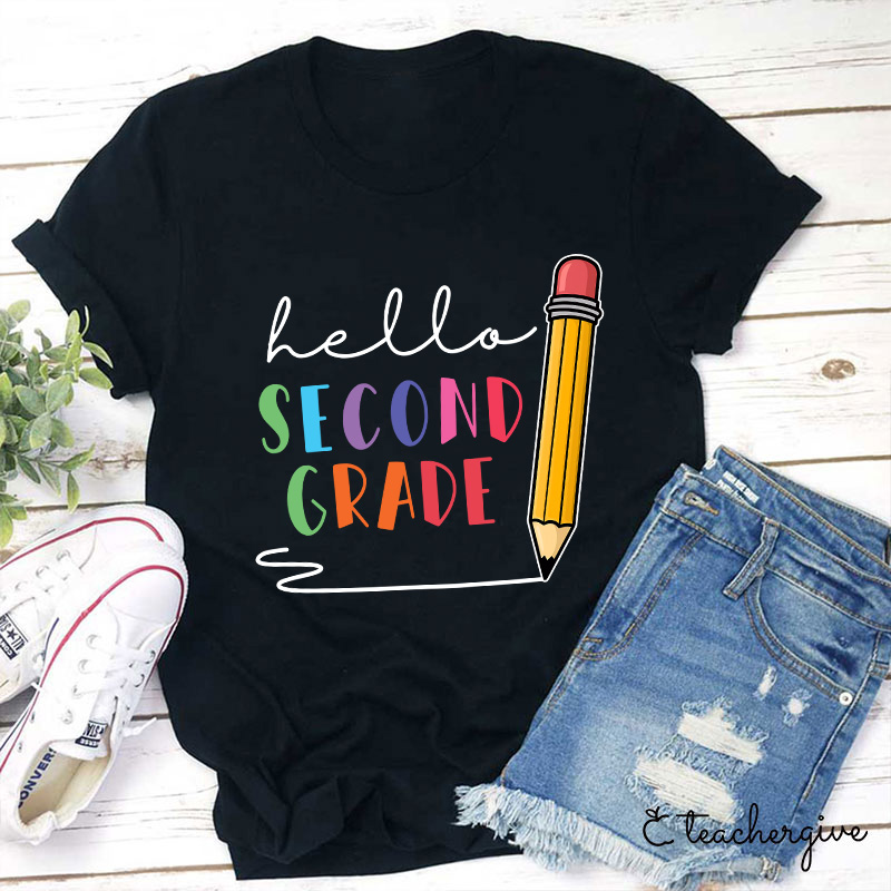 Personalized Hello Kindergarten Big Pencil T-Shirt