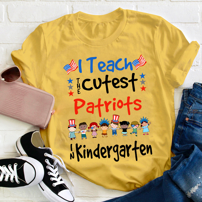 Personalized Grade I Teach The Cutest Patriots Teacher T-Shirt