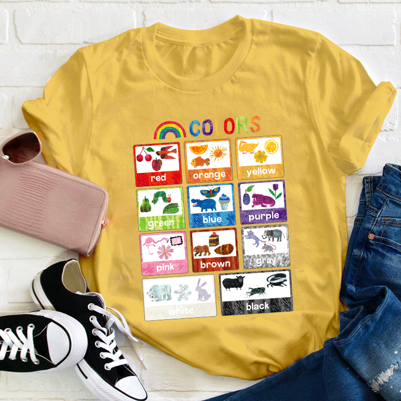 Colourful Colors Teacher T-Shirt