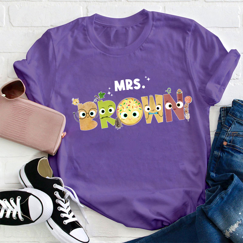 Personalized Name The Smart Cookie The Bad Seed The Couch Potato Teacher T-Shirt