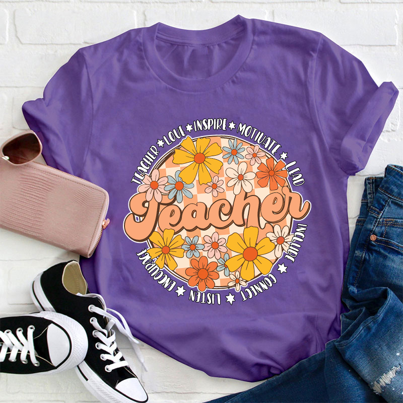 Flowers Teacher T-Shirt