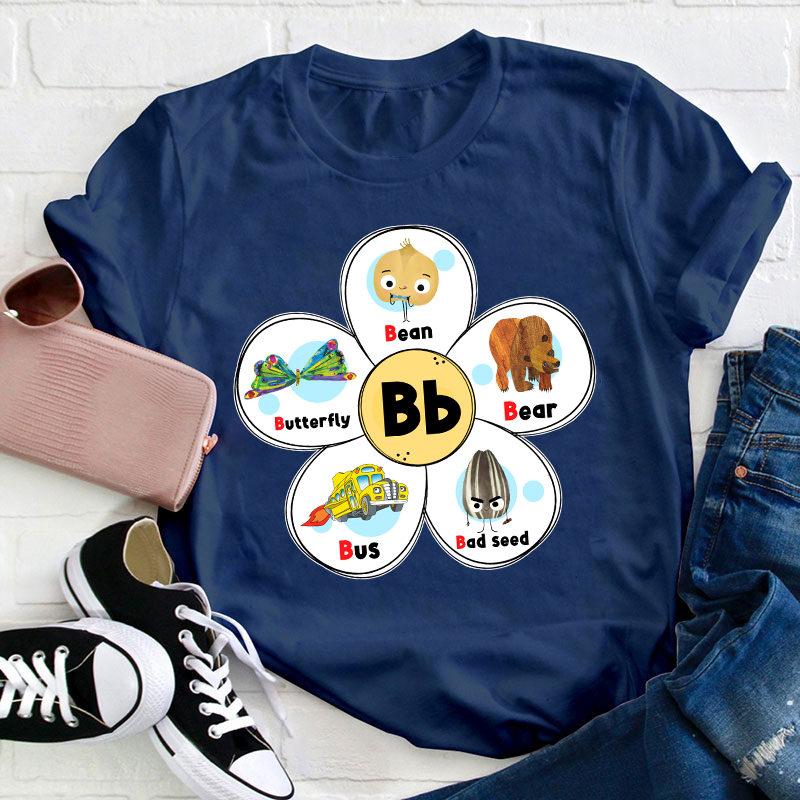 Bean Bear Bus Bad Seed Butterfly Teacher T-Shirt
