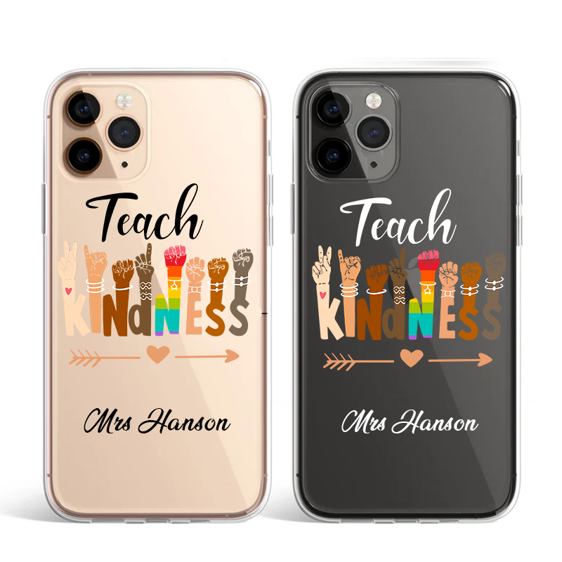 Personalized iPhone 13 Series Teach Kindness Soft Gel TPU Case