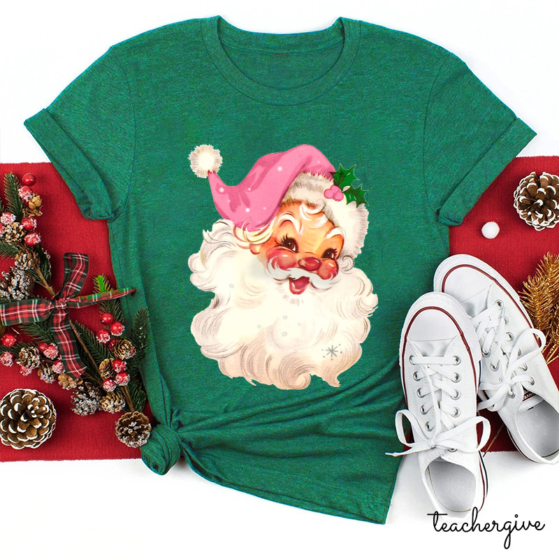 Pinky Santa Pinky Vibes Teacher T-Shirt