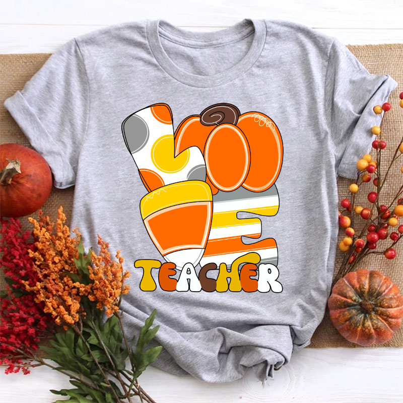 Candy Corn Love Teacher T-Shirt