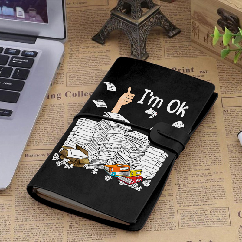 I'm Ok Teacher Faux Leather Notebook
