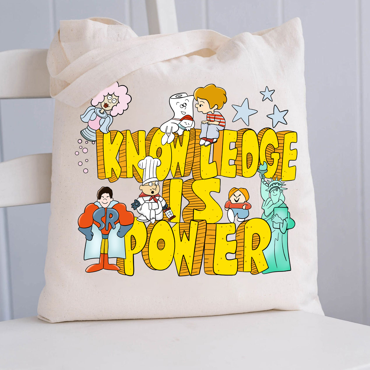 Knowledge Is Power Tote Bag-Teachergive