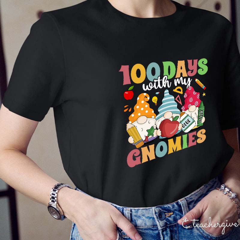 100 Days With My Gnomies Teacher T-Shirt