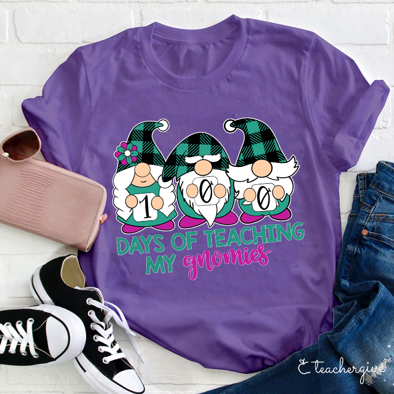 100 Days Of Teaching My Gnomies Teacher T-Shirt