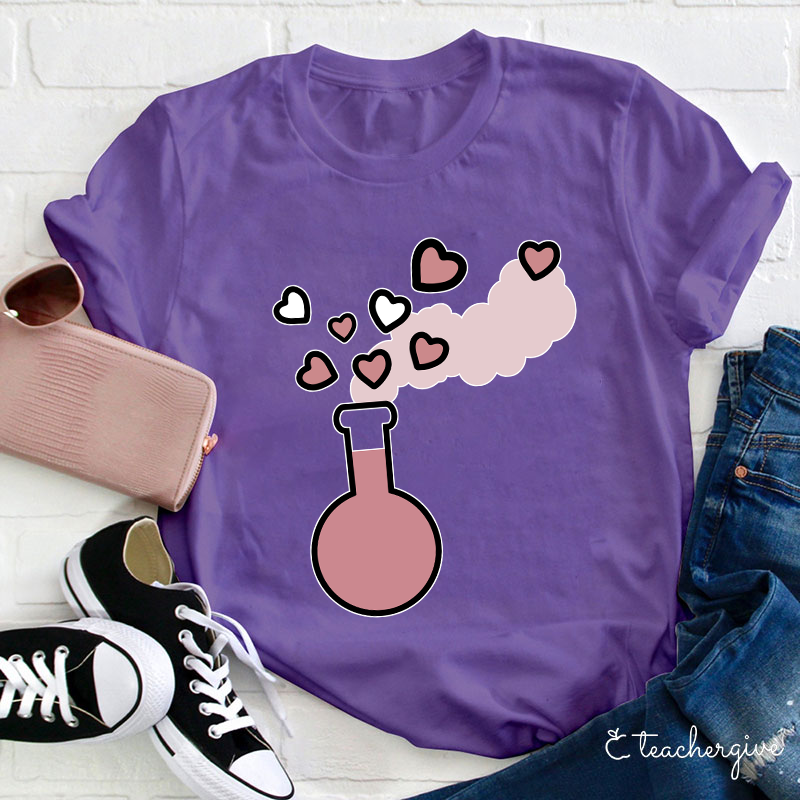 Valentine Vibes Science Teacher T-Shirt