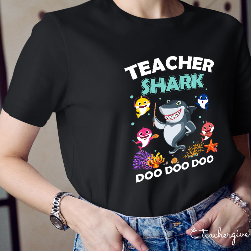 Teacher Shark Doo Doo Doo Teacher T-Shirt