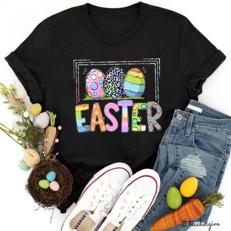 Easter Eggs Teacher T-Shirt
