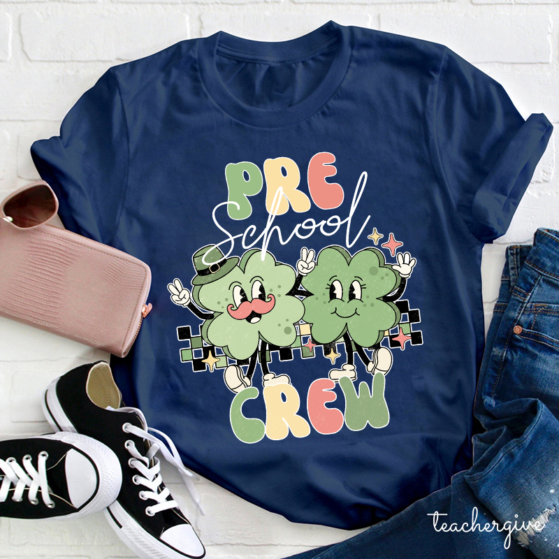 Personalized Grade Clovers Crew Teacher T-Shirt