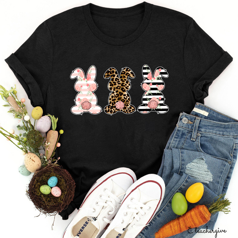 Cute Outstanding Bunnies Teacher T-Shirt
