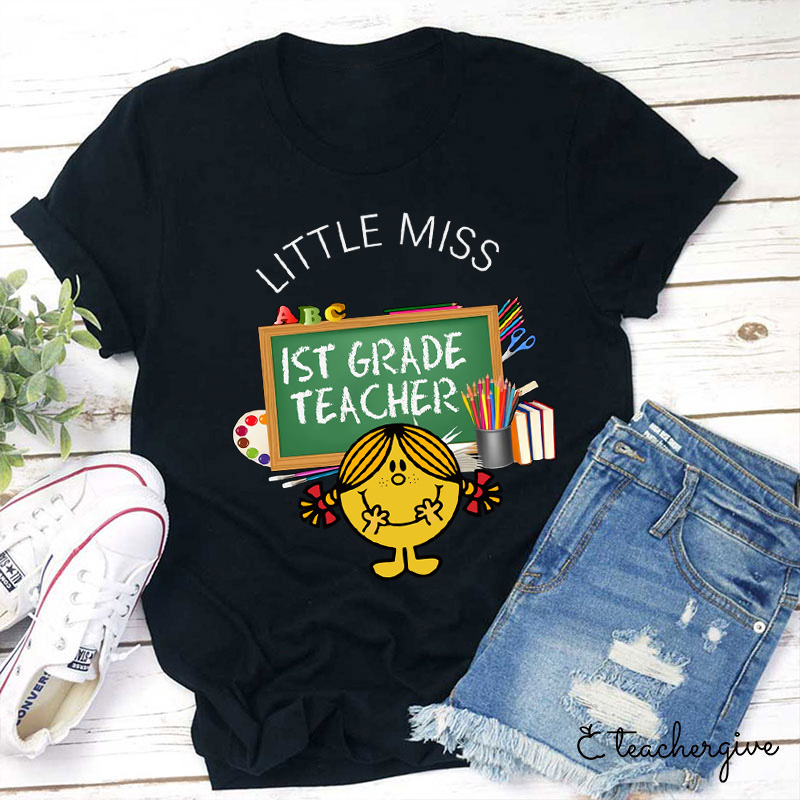 Personalized Little Miss 1st Grade Teacher T-Shirt