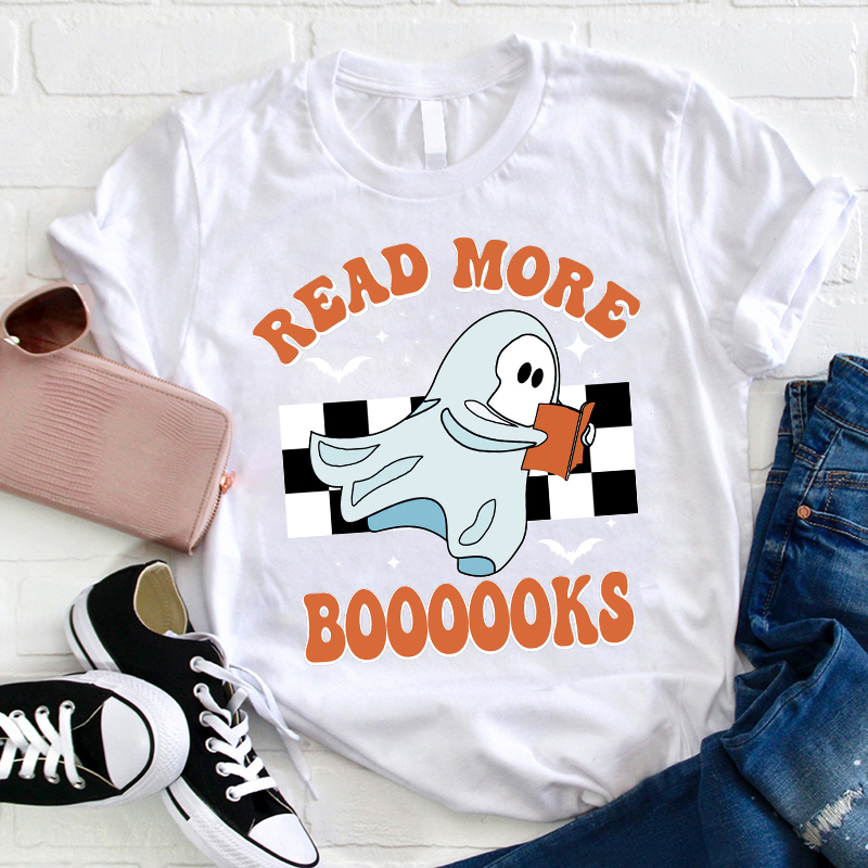 Read More Boooooks Bookish Ghost Teacher T-Shirt