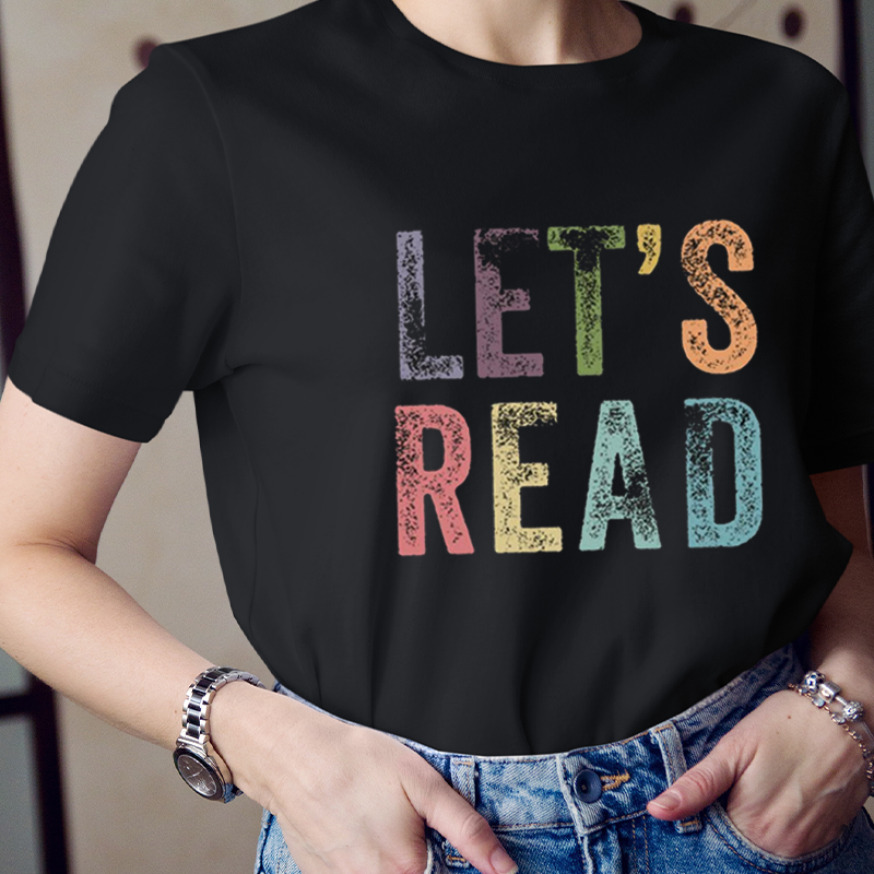 Retro Style Let's Read Teacher T-Shirt