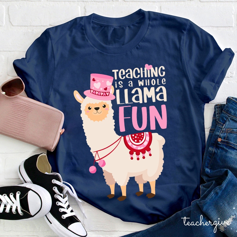 Teaching Is A Whole Llama Fun Teacher T-Shirt