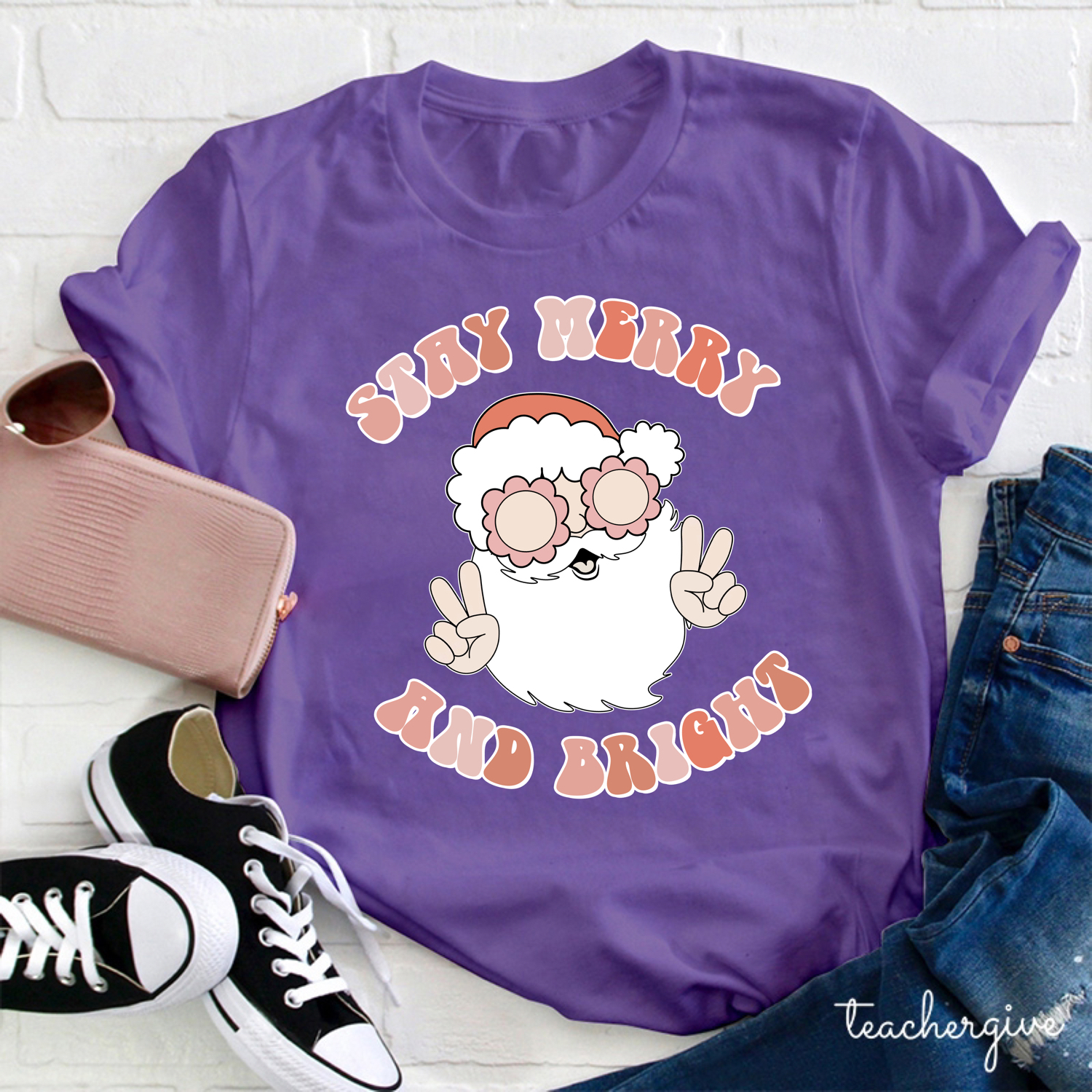 Stay Merry And Bright Teacher T-Shirt