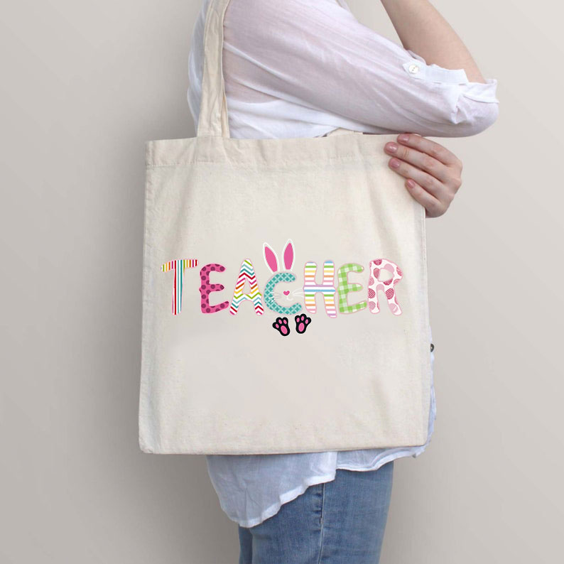 Teacher and Easter Bunny Tote Bags