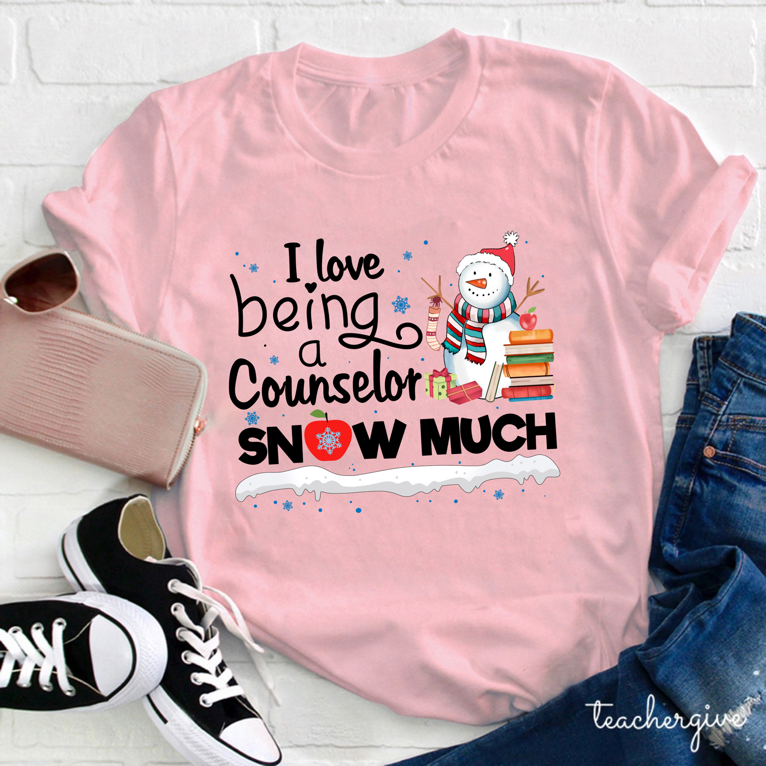 I love Being A Counselor Snow Much Teacher T-Shirt