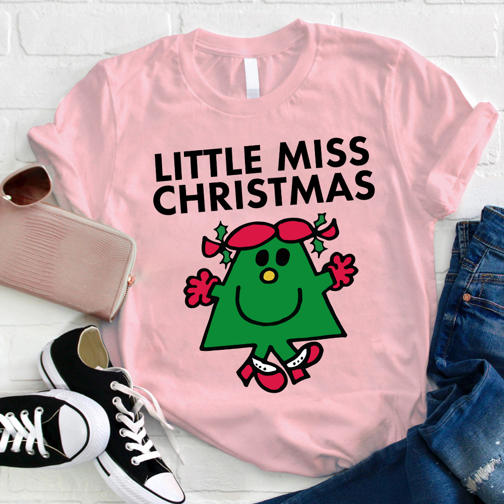 Little Miss Christmas Teacher T-Shirt