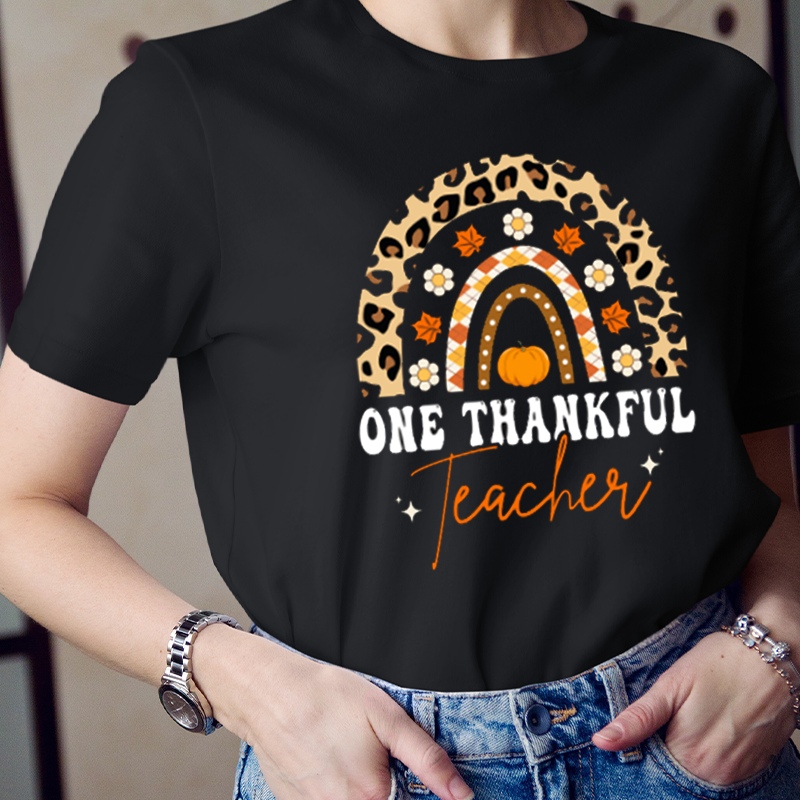 One Thankful Teacher Autumn Feeling T-Shirt