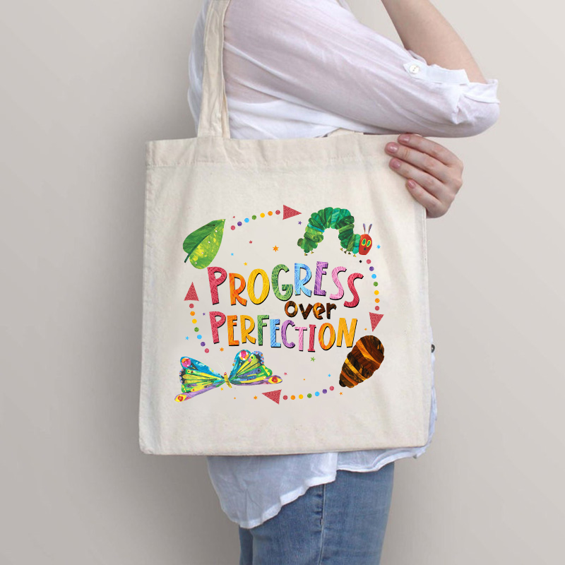 Progress Over Perfection Tote Bag