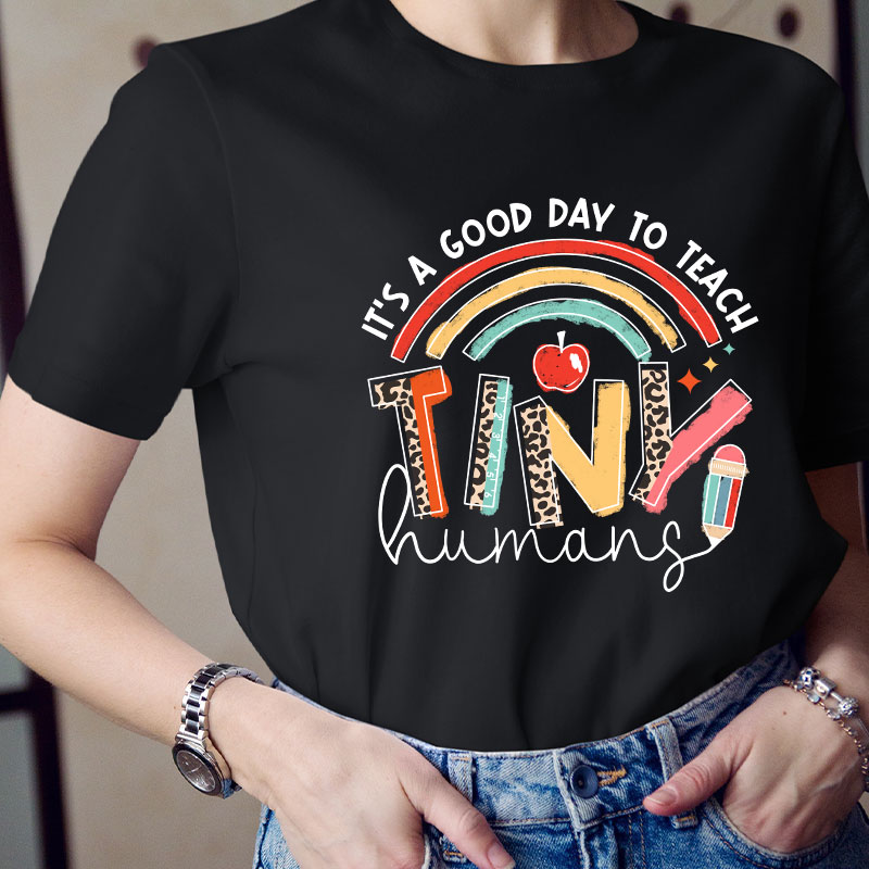 It's A Good Day To Teach Tiny Humans Rainbow Teacher T-Shirt