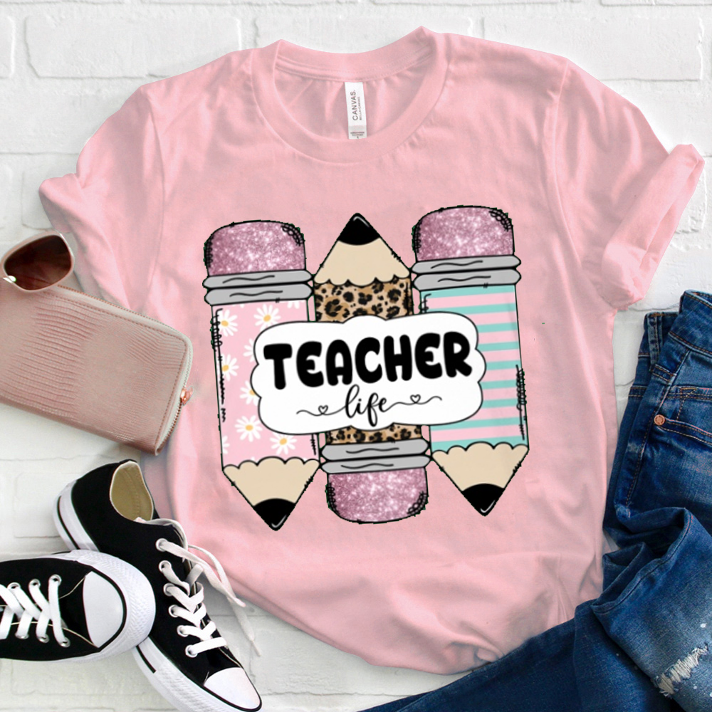 Teacherlife Shining Pencils  T-Shirt
