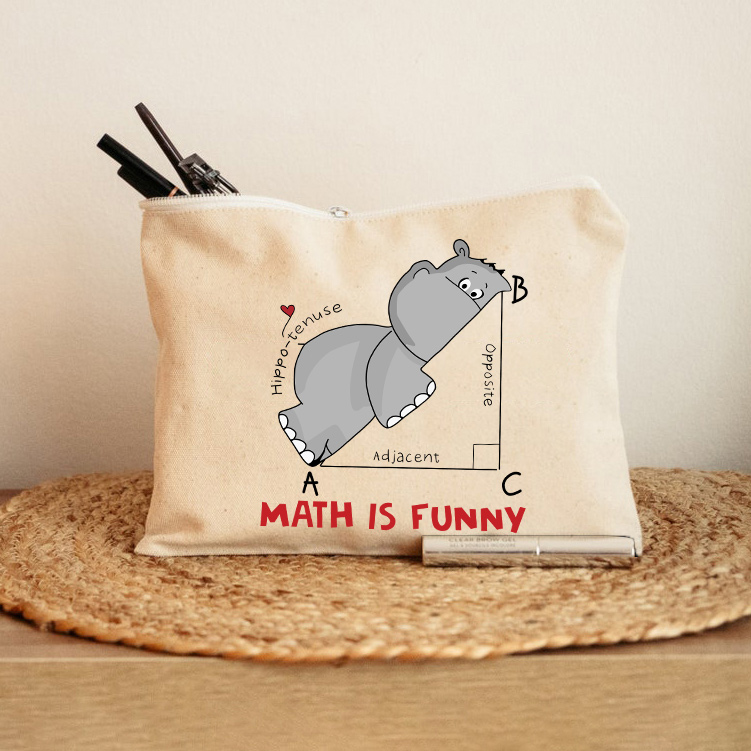 Math Is Funny Makeup Bag