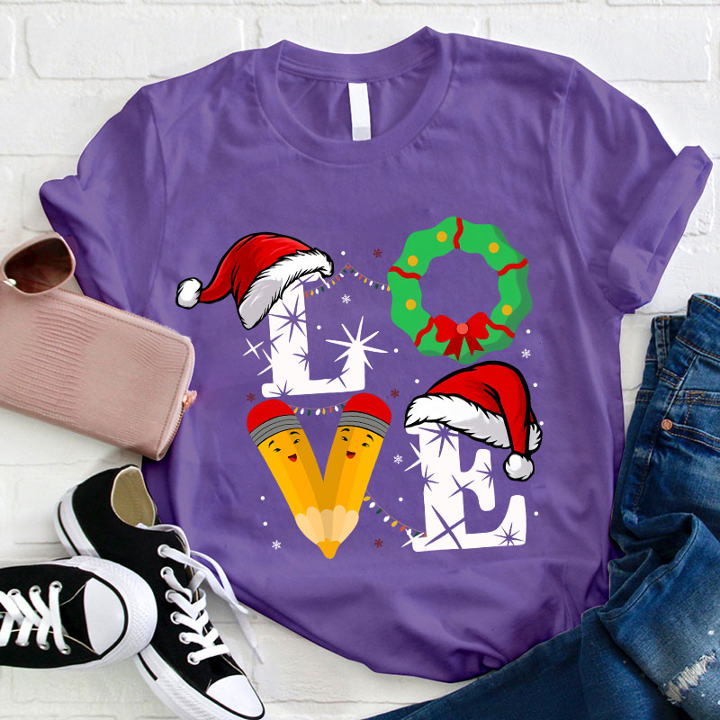 I Love Christmas Teacher T-Shirt