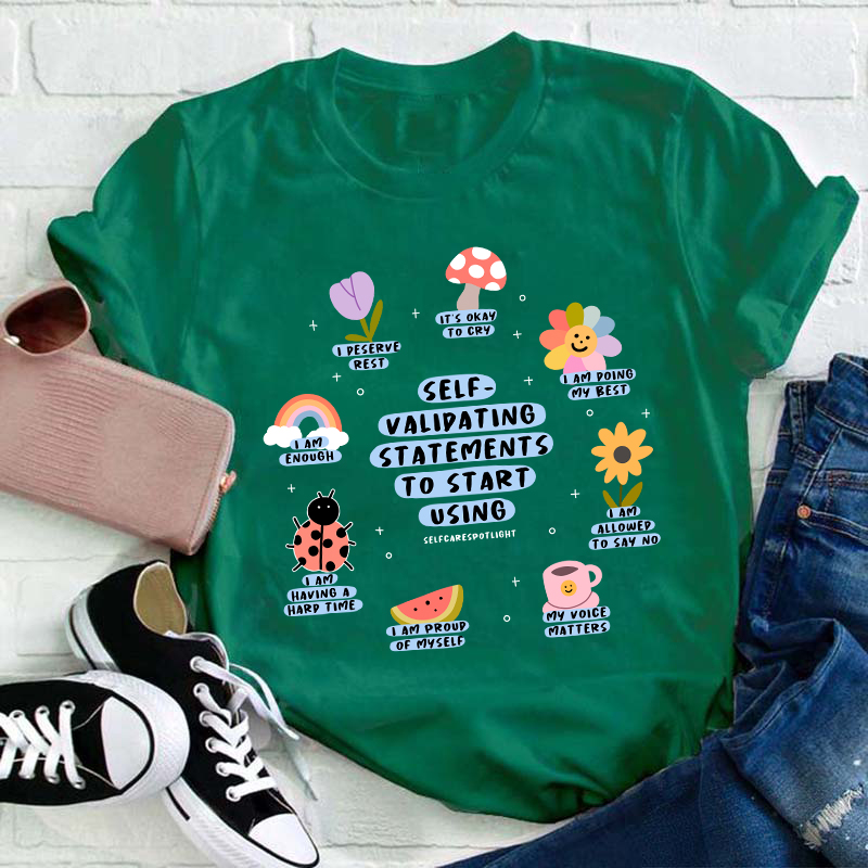 Selfcare Spotlight Teacher T-Shirt