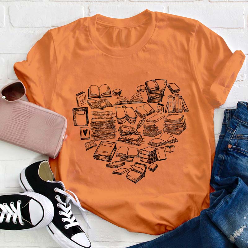 Read Many Books Teacher T-Shirt