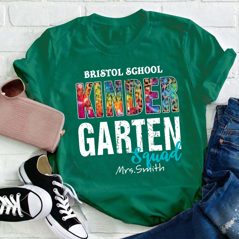 Personalized Grade And Name Squad Teacher T-Shirt