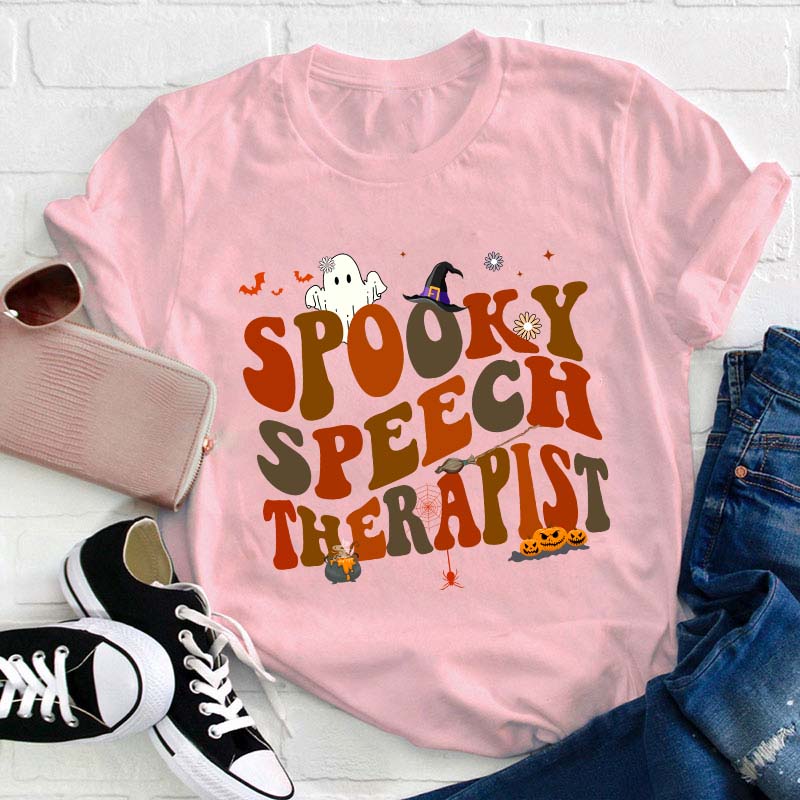 Spooky Speech Therapist Teacher T-Shirt